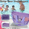 thumbnail image 4 of Extra Large Mesh Beach Bag for Women/Girls, Packable Sandproof Beach Tote with Zipper Closure, Toys Pool Bag for Family Beach Trip, Vacation Essentials,Purple, 4 of 8