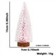 thumbnail image 3 of Mini árbol de Navidad, 1 unidad, 15 x 7 cm, decoración festiva de mesa con detalles de copos de nieve para decoración navideña del hogar y escenas de ventanas de temporada (rosa)., 3 of 8