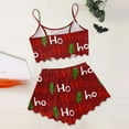 thumbnail image 4 of Women's Festive Sleeveless Sleepwear Set Comfortable Soft Pajamas Cozy Holiday Nightwear Outfit for Relaxation and Bedtime, 4 of 4