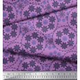 thumbnail image 3 of Soimoi Poly Georgette Fabric Snowflake Artistic Print Sewing Fabric Yard 52 Inch Wide, 3 of 3