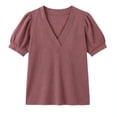 thumbnail image 5 of Enjoytime Shirts for Women Puff V-Neck Short Sleeve Blouses 2026 Summer Trendy Business Casual Plus Size Tops, 5 of 7