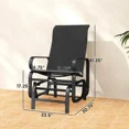 thumbnail image 3 of Outdoor Gliding Lounge Chair Set of 2 – Patio Glider with High Back & Ergonomic Head Support, Weather-Resistant Mesh, Smooth Glide Mechanism for Backyard Garden Porch, 3 of 7