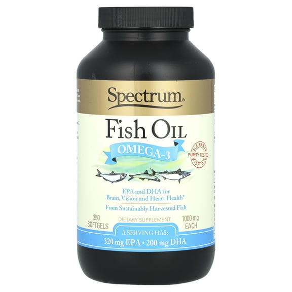 Spectrum Essentials Fish Oil Omega-3 - 1000mg - 250 Softgels