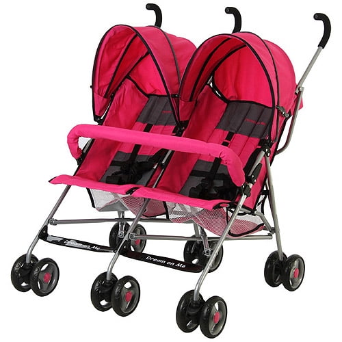 Pink Dream On Me Double Twin Stroller 