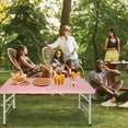 thumbnail image 6 of 4Ft Pink Portable Folding Table Indoor&Outdoor Maximum Weight 135KG Foldable Table for Camping, 6 of 10