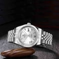 thumbnail image 4 of 【START】Men's Waterproof Watch Swiss movement Automatic Mechanical Watch Roman Numeral Dial Metal Watch Date Week Function, 4 of 12