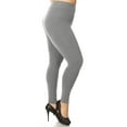 thumbnail image 2 of Women's Plus Size Casual Workout Active Yoga Slim Elastic Band Solid Cotton Leggings, 2 of 3
