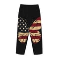 thumbnail image 3 of Lsque Patriotic USA Butterfly Art Print Women's Pajama Pants, Lounge Pant - Comfortable Home Wear,Elastic Waistband, Stylish Design-X-Large, 3 of 9