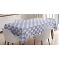 thumbnail image 1 of Pig Tablecloth, Pattern of Cartoon Farm Animal, Rectangle Satin Table Cover Accent for Dining Room and Kitchen, 60" X 90", Lavender Blue White, by Ambesonne, 1 of 2