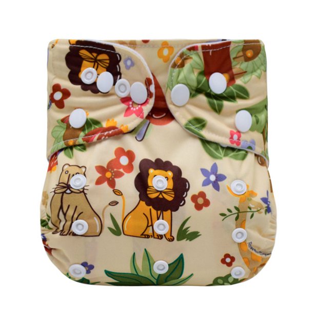 Pañal de tela cómodo con estampado lindo, pañal de bebé lavable