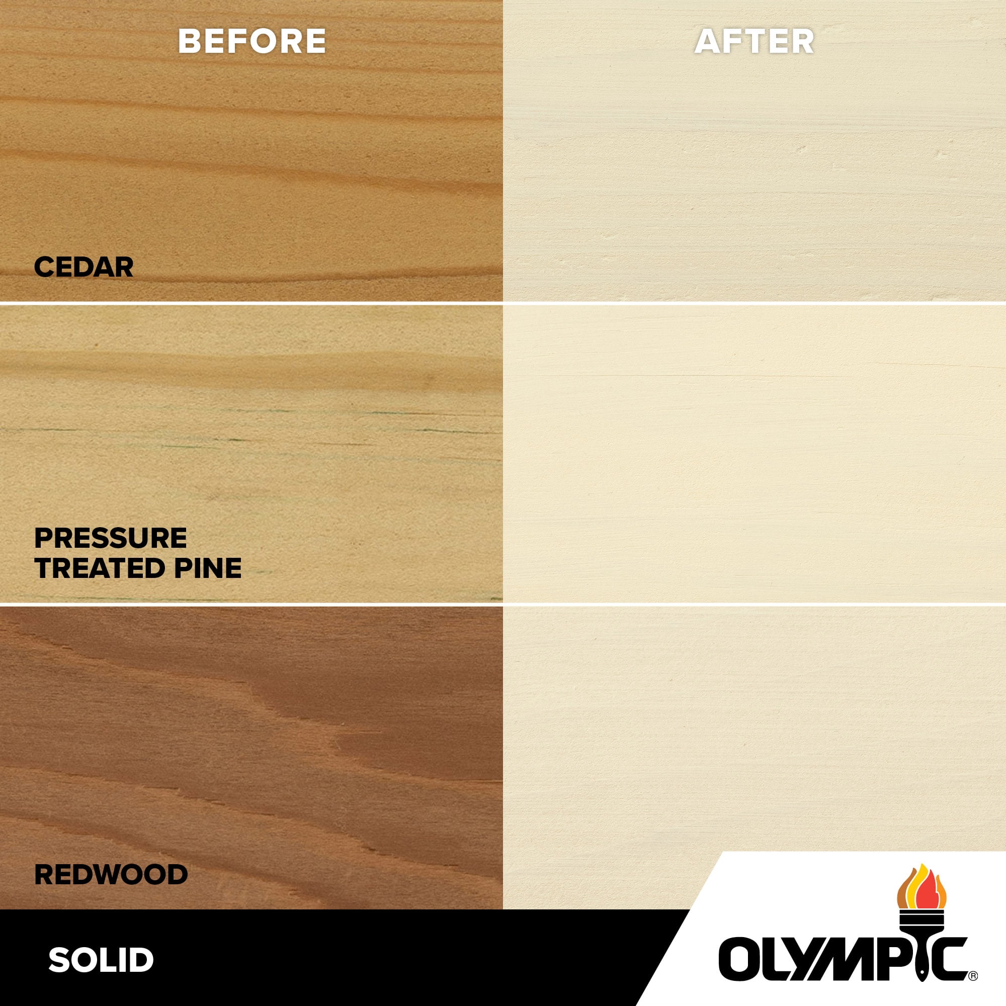 Olympic Elite 5 Gallons SC-1078 Snowflake Solid Advanced Exterior Stain and Sealer in One
