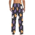 thumbnail image 4 of FORMRS Mens Pajama Pants with Pockets Sleepwear Lounge Bottoms Sizes S-2XL, Orange Halloween Ghosts, 4 of 7