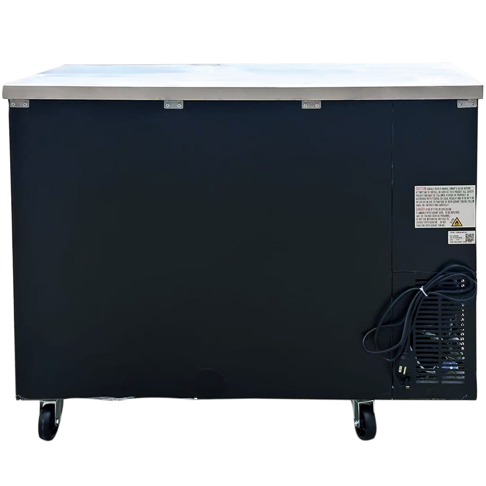 48" Commercial Back Bar Cooler – NSF Certified Beer Case Refrigerator with Solid Doors, R290, 11.8 Cu.Ft