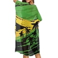 thumbnail image 4 of Xoenoiee Jamaica Flag Palm Tree Print Women's Kimono Swimsuit Coverups Cardigan Summer Beach Cover Ups Casual Fashion Breathable Long Swimwear Cover up, 4 of 7