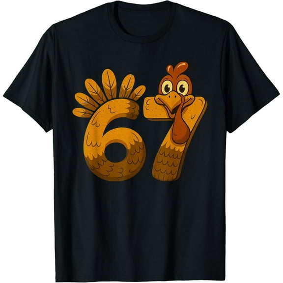 Retro 67 Turkey Funny Thanksgiving Autumn Design T-Shirt
