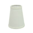 thumbnail image 3 of Aspen Creative 32654-6 Small Hardback Empire Shape Chandelier Clip-On Lamp Shade Set (6 Pack), Transitional Design in Off White, 4" bottom width (2 1/2" x 4" x 5" ), 3 of 7