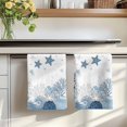 thumbnail image 7 of Starfish Coastal Kitchen Towels Set of 2, Nautical Summer Beach Coral Shell Absorbent Dish Towels for Kitchen, Microfiber Hand Towel, Quick Drying Tea Towel for Cleaning Decorative Dishcloths, 7 of 7