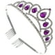 thumbnail image 2 of EeaseMX Delicada tiara con corona de diamantes de imitación brillantes para boda, novia, graduación, diadema con peine, 2 of 8
