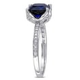 thumbnail image 7 of Everly Women's Diamond and Created Sapphire 10k White Gold Ring, 7 of 7