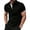 Black, variant on Adult Mens Polo T Shirt Short Sleeve Button Tee Shirt Basic Brown Men Dress Shirt