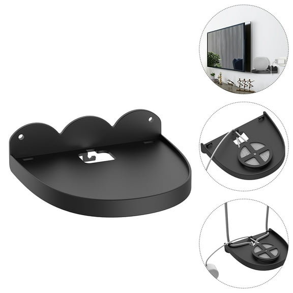 LEORX Wall Mount Speaker Shelf Black 1Set 5.8X5.4X1.6In Modern Look