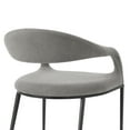 thumbnail image 2 of Morgan Upholstered Dining Chair with Matte Black Iron and Light Gray Fabric - Set of 2, 2 of 9