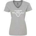 thumbnail image 3 of Inktastic Life Behind Bars BMX Women's V-Neck T-Shirt, 3 of 5