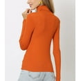 thumbnail image 4 of Turtleneck Sweaters for Women Basic Solid Color Lightweight Fall Sweater Ribbed Knit Slim Fitted Pullover Tops Shermie, 4 of 6