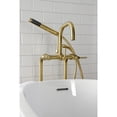 thumbnail image 4 of Aqua Vintage CCK8407DL Concord Freestanding Tub Faucet with Supply Line, Stop Valve, Brushed Brass, 4 of 7