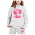 thumbnail image 2 of Girls 2 Piece Outfits Girl Sets Child Toddler Boys Girls Long Sleeve Solid Warm Hoodie Pullover Tops Pants Kids Outfits Sweat Suit, 2 of 4