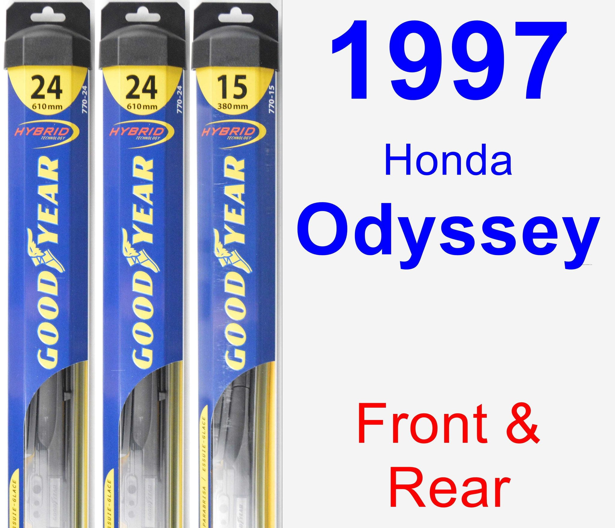 1997 Honda Odyssey Wiper Blade Set/Kit (Front & Rear) (3 Blades