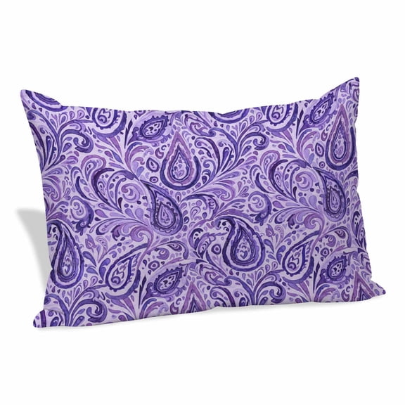 Vintage Purple Pillow Covers, Linen Long Throw Pillow Case, Retro Botanical Abstract Art Holiday Pillow Protector Decorative Cushion Cover for Living Room/Bedroom 20" x 26"