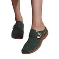 thumbnail image 4 of Hurxie Women Clogs-Comfortable Suede Mules Slippers Sandals Nurse Potato Shoes Unisex-Cushioned Cork-Footbed Army Green 7.5, 4 of 8