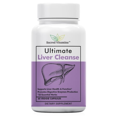 Premium 30-Day Liver Cleanse - Complete Liver Detox Cleanse and Repair Formula with Milk Thistle, Beet Root, and Dandelion Root Extract - 60 Dietary Capsules