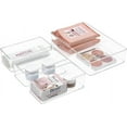 thumbnail image 2 of Sorbus Set of 5 Clear Plastic Drawer Storage Organizer Bins - Organization for Beauty, Kitchen, Office, 2 of 10