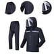 thumbnail image 2 of Traje de lluvia con capucha desmontable para hombre y mujer, impermeable, de cuerpo entero, con cubierta facial. XXXL, 2 of 9