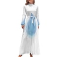 thumbnail image 2 of Vestido largo con superposición de gotas de lluvia Traje de verano para mujer Vestidos de noche, 2 of 5
