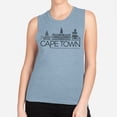 thumbnail image 2 of Skyline Cape Town South Africa Women's Muscle Tank 2X-Large Stonewash Denim, 2 of 5