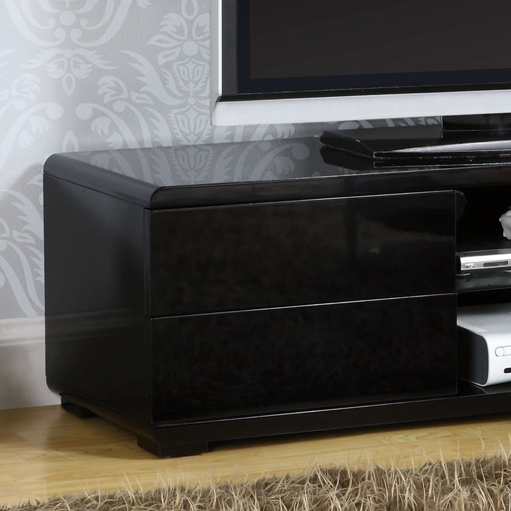 Furniture of America Jaon Storage 4-Drawer Wood Black TV Console