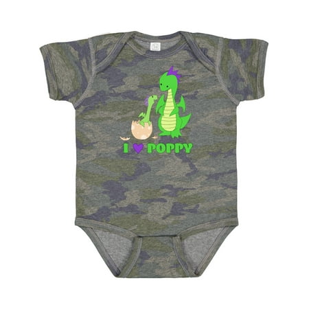 

Inktastic I Love Poppy Gift Baby Boy or Baby Girl Bodysuit