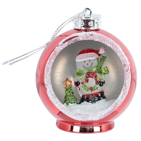 

1pc Christmas Hollow Balls Adorns Balls Pendant Luminous Xmas Hanging Adorn
