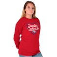 thumbnail image 3 of Definitely Dominican Cute Flag Love Women's Long Sleeve T Shirt Brisco Brands S, 3 of 5