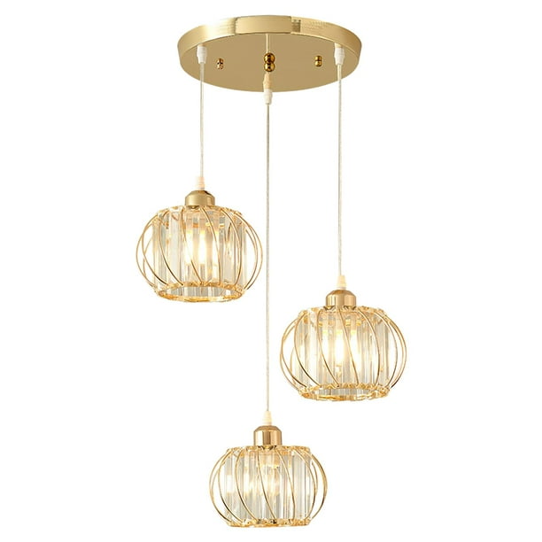 Lámpara colgante de techo LED de cristal base redonda