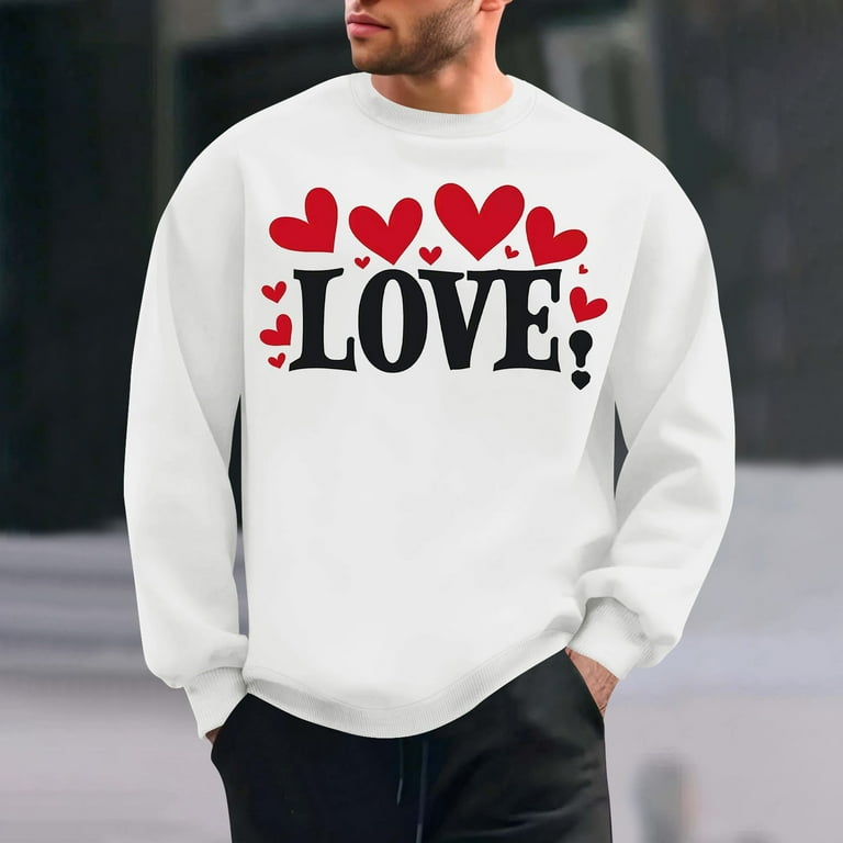 HYSFORM™ HEARTS CREWNECK SWEATSHIRT 2025 Jinhomg Mens Holiday Sweatshirt 2025 Trendy Valentine's Day Love
