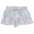 thumbnail image 3 of BTween Girls 4 Pack Butterfly Shorts Lightweight Flowing Athletic Shorts with Elastic Waist Drawstring, Tydye, 10, 3 of 5