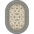 thumbnail image 1 of Dynamic Rugs ANOV71057120645 6 ft. 7 in. x 9 ft. 6 in. Ancient Garden 9667 Oval Traditional Rug - 6454 Beige & Light Blue, 1 of 7