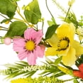 thumbnail image 5 of Northlight Poppy and Eucalyptus Spring Artificial Garland, Red and Yellow, 5 ft, 5 of 6