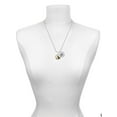 thumbnail image 3 of Delight Jewelry Silvertone Domed Music - Bass Silvertone Script Initial Disc - O - Charm Necklace, 20"+3", 3 of 4