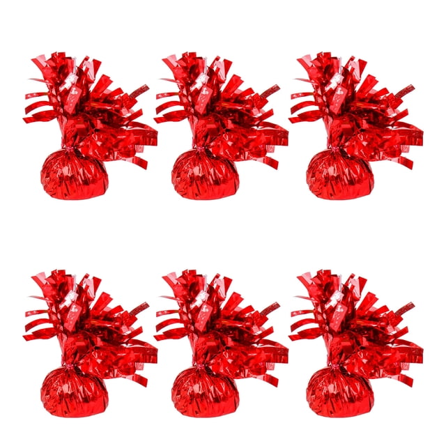 CSChome Balloon Blocks 6Pcs Balloon Weights Foil-Wrapped Long-lasting Reusable Wedding Party Prom Balloon Blocks