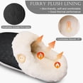 thumbnail image 6 of Liwarace Memory Foam Slippers Winter Warm Indoor Shoes Soft Comfortable Warm Shoes Size 13-14,Black, 6 of 11